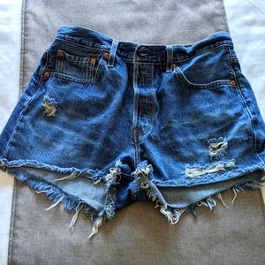 Levi's cutoff jean shorts